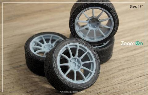 ズームオン ZR059 1/24 15インチ レイズ ZE40 ホイールセット