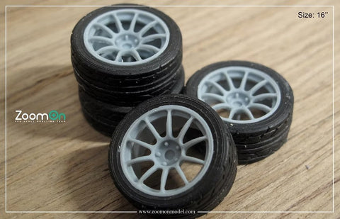 ズームオン ZR059 1/24 18インチ レイズ ZE40 ホイールセット