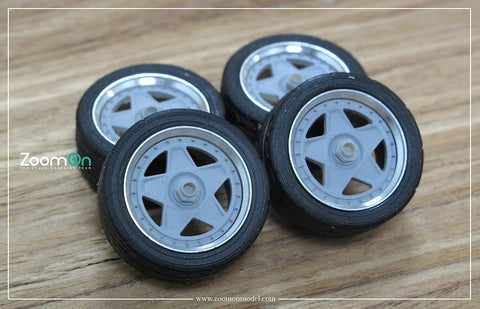ズームオン ZR063 1/24 16インチ 星形 ホイールセット