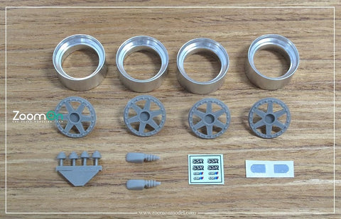 ズームオン ZR064 1/24 17インチ SSR ホイール・ミラー セット (ハセガワR31用) タイヤ別売