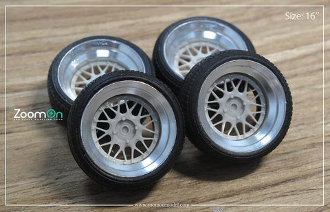 ズームオン ZR069 1/24 16インチ SSR ドリドリメッシュ ホイールセット