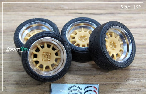 ズームオン ZR072 1/24 16インチ ワーク エモーション RS11 ホイールセット