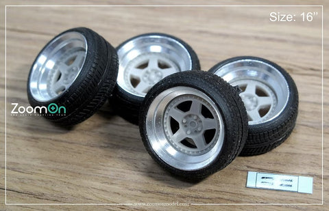 ズームオン ZR074 1/24 15インチ マイスター CR01 ホイールセット