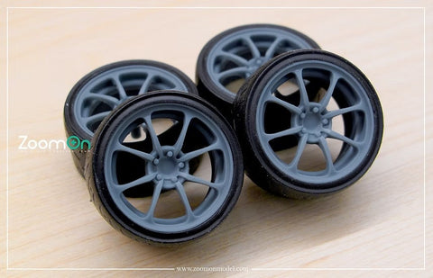 ズームオン ZR080 1/24 18インチ レイズ NE24 ホイールセット