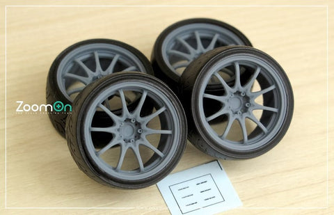 ズームオン ZR082 1/24 19インチ レイズ CE28N ホイールセット