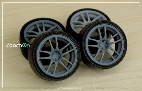 ズームオン ZR086 1/24 19インチ ワーク エモーション CR Kai ホイールセット