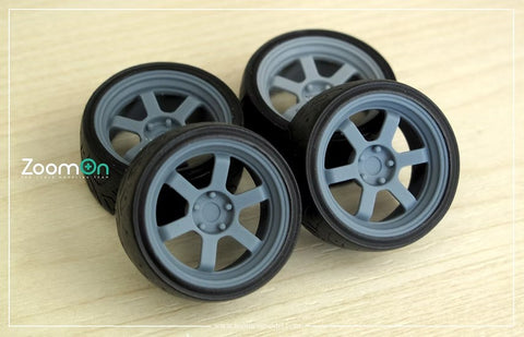 ズームオン ZR087 1/24 15インチ レイズ TE37V Mark II ホイールセット