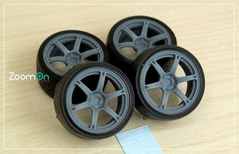 ズームオン ZR089 1/24 19インチ レイズ TE037 ホイールセット