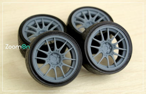 ズームオン ZR096 1/24 17インチ エンケイ GTC02 ホイールセット