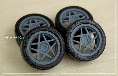 ズームオン ZR100 1/24 17インチ SSR RF-PRO ホイールセット