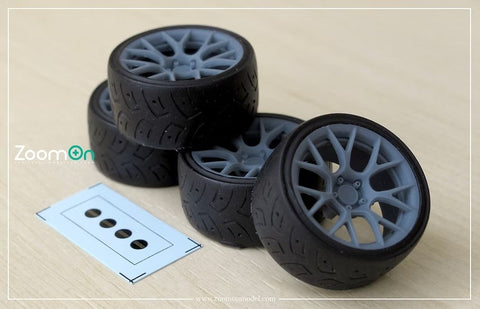 ズームオン ZR109 1/24 18インチ BBS RE-V7 ホイールセット