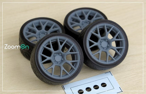 ズームオン ZR109 1/24 19インチ BBS RE-V7 ホイールセット