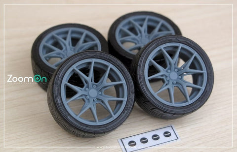 ズームオン ZR117 1/24 16インチ レイズ VV21S ホイールセット