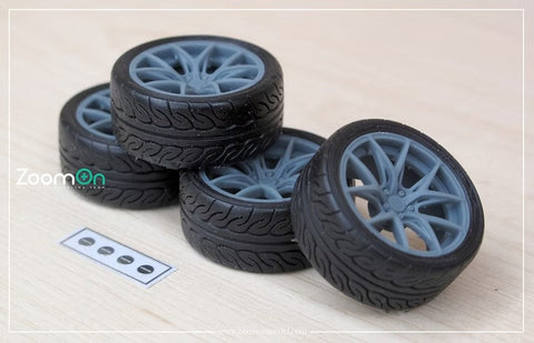 ズームオン ZR117 1/24 19インチ レイズ VV21S ホイールセット (タイヤ無し)