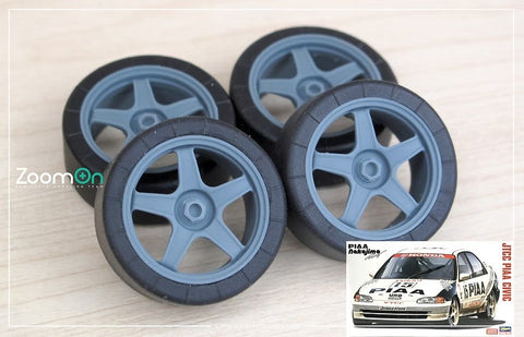 ズームオン ZR118 1/24 17インチ 旭テック EG JTCC ホイールセット (タイヤ無し)