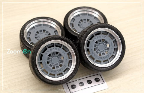 ズームオン ZR121 1/24 18インチ Barone AP-12 ホイールセット (タイヤ無し)