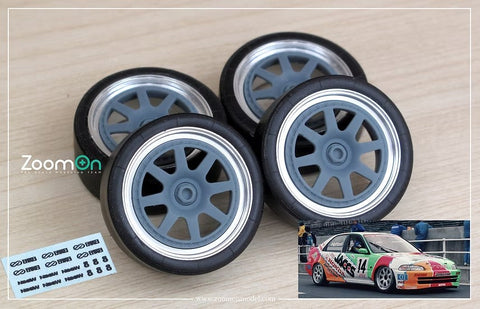 ズームオン ZR124 1/24 18インチ エンケイ JTCC シビック ホイールセット