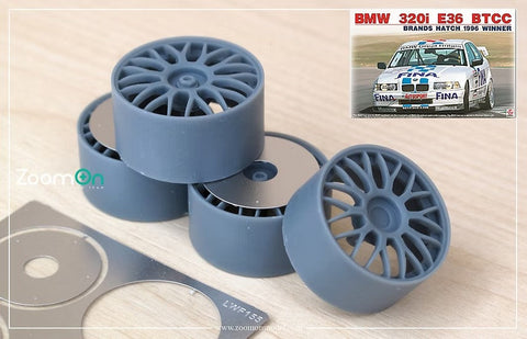 ズームオン ZR128 1/24 18インチ BBS BMW 320i (E36) BTCC 1996 ホイールセット