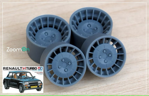ズームオン ZR136 1/24 ルノー 5 ターボ OEMホイールリムセット(タミヤ用)4 パーツ