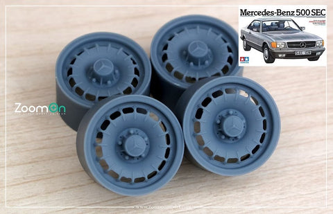 ズームオン ZR151 1/24 14'' メルセデスベンツ クラシック OEM 79-84' リムセット(タミヤ用)