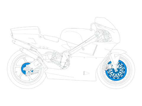 ブルースタッフ BS 12-004 1/12 ホンダ NSR500 ブレーキディスク - 1/12エッチング ハセガワ BK-4 /NSR500 89'用