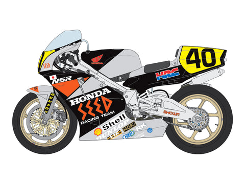 ブルースタッフ BS 12-006 1/12 ホンダ NSR500 シードレーシング 1989 - 1/12デカール ハセガワ BK-4 /NSR500 89'用