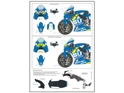 ブルースタッフ BS 12-034 1/12 スズキ GSX-RR 2019 / Test 2020 - 1/12デカール タミヤ14139用