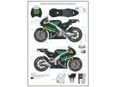 ブルースタッフ BS 12-035 1/12 ホンダ RC213V アンヘル・ニエト・チーム 2015 - 1/12デカール タミヤ14130用
