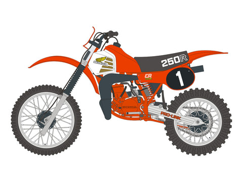 ブルースタッフ BS 12-038 1/12 ホンダ CR250R 1981 - 1/12デカール タミヤ14011用