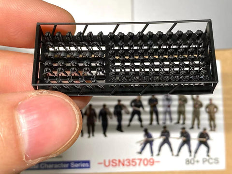 バンカースタジオ USN35709 1/350 現用アメリカ海軍 フィギュアセット 9 乗組員