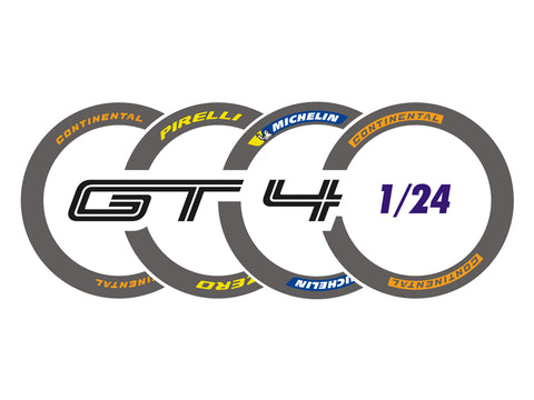 ブルースタッフ BS 24-018 1/24 フォード マスタング GT4 タイヤマーキング - 1/24デカール タミヤ24354用
