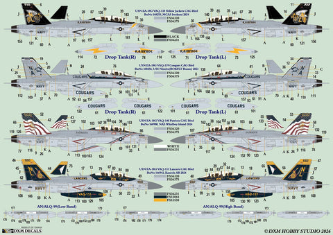 DXM 61-7167 1/72 アメリカ海軍 EA-18G グラウラー CAG バードコレクション(VAQ-131/138/139/140)