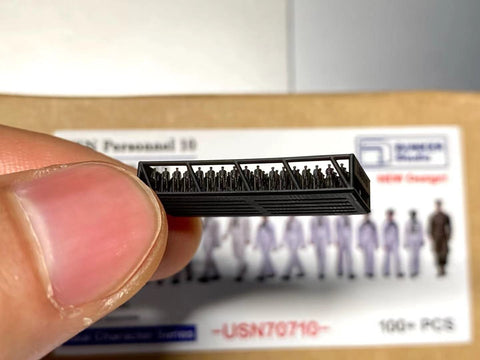 バンカースタジオ USN70710 1/700 WWIIアメリカ海軍 フィギュアセット 10 乗組員