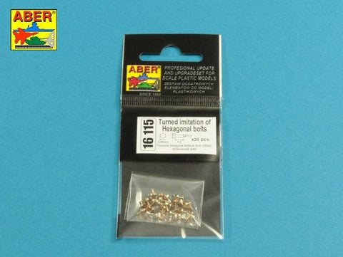 アベール 16115 1/16 六角ボルト真鍮削り出し(0.85x1.30mm) 30個