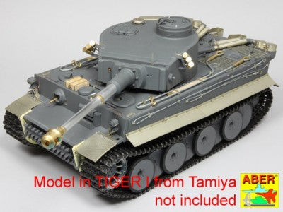 アベール 16143 1/16 ドイツ タイガーI E型 第501重戦車大隊チェニジア-サイドフェンダー（タミヤ，タコム用）