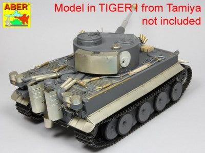 アベール 16143 1/16 ドイツ タイガーI E型 第501重戦車大隊チェニジア-サイドフェンダー（タミヤ，タコム用）