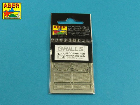 アベール 35G34 1/35 ドイツ ヤークトパンサーG1用エンジングリル(MENG用)