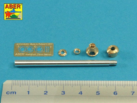 アベール 35L237 1/35 ドイツ IV号戦車H型用 7.5cmKwK40 中期型マズルブレーキ砲身(ズベズダ用)