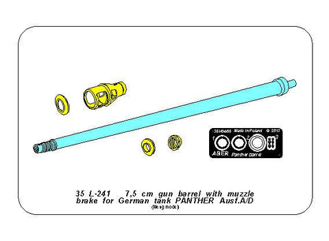 アベール 35L241 1/35 ドイツ パンサーA型用 7.5cmKwk42砲身（MENG用)