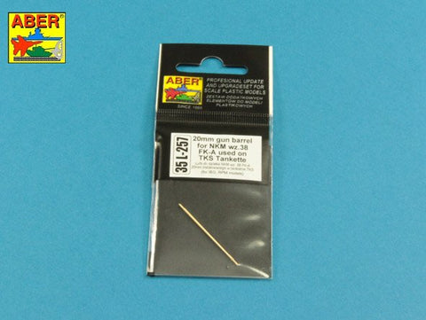 アベール 35L257 1/35 ポーランド TKS戦車用 20mm wz.38 FKA戦車砲身(IBG/RPM用)