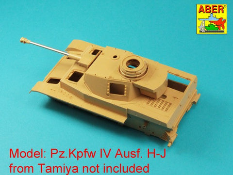 アベール 35L337 1/35 ドイツ  IV号戦車G後期/H/J型 7,5 cm 40 L/48 砲身 マズルブレーキ無し（タミヤ用）