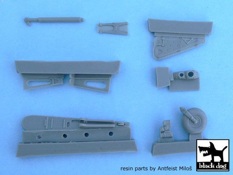 ブラックドッグ A32002 1/32 フォッケウルフ FW 190 D-9 尾輪キット、レジンパーツ7点（ハセガワ用）