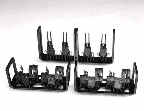 バンカースタジオ IJN35008 1/350 WWII日本海軍 八九式12.7cm連装高角砲A1型防楯付き