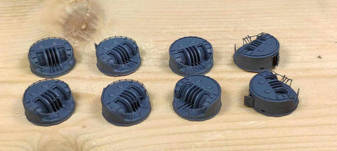 バンカースタジオ IJN35030 1/350 WWII 日本海軍 九六式25mm三連装機銃 シールド付き(前期型16基,後期型8基入り)(タミヤ78025用)