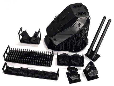 バンカースタジオ IJN35032 1/350 WWII日本海軍 51cm連装砲塔 二番/三番砲塔(超大和型)(タミヤ78025用)