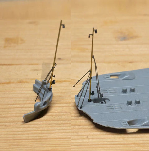 バンカースタジオ IJN35103 1/350 WWII 日本海軍 戦艦 大和 主マスト&旗竿セット 1945年