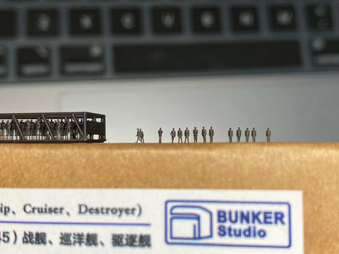 バンカースタジオ IJN70701 1/700 WWII日本海軍 フィギュアセット 1 乗組員(戦艦/巡洋艦/駆逐艦) 1930-1945年