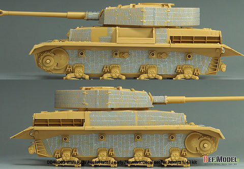 DEFモデル DD48002 1/48 WWII IV号戦車 H型（後期）/ J型（前期）用 ツィンメリット・デカールセット（タミヤ 1/35スケール）