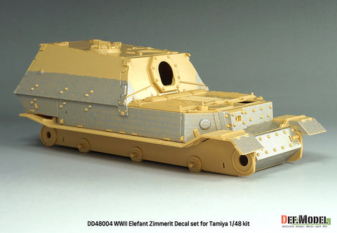 DEFモデル DD48004 1/48 WWIIドイツ エレファント用ツィンメリット・コーティング・デカールセット（タミヤ1/35キット用）