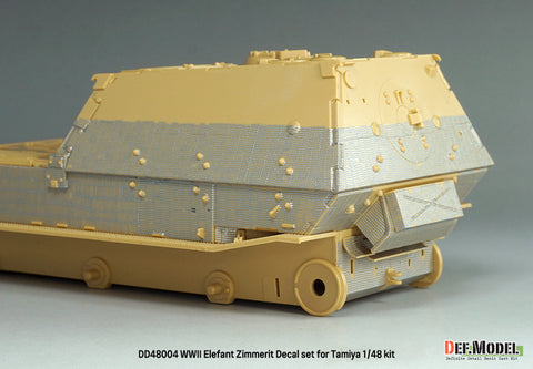 DEFモデル DD48004 1/48 WWIIドイツ エレファント用ツィンメリット・コーティング・デカールセット（タミヤ1/35キット用）